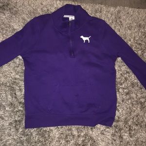 Quarter zip PINK sweatshirt